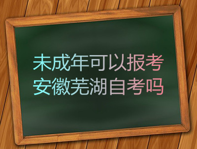 未成年可以报考安徽芜湖自考吗(图1)